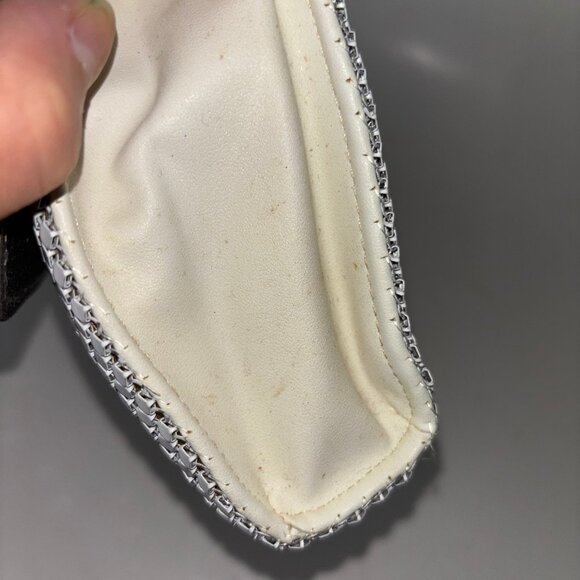 WHITING & DAVIS White Metal Mesh Shoulder Bag Purse Clutch 1980'S - Picture 8 of 15